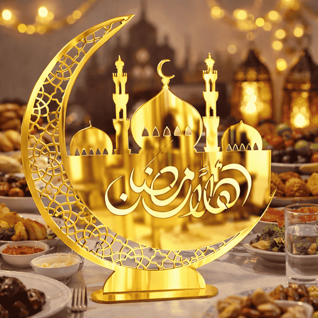 Ramadan Table Acrylic Moon- RT1008